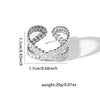 316L Stainless Steel Leaf Stripe Weave Chain Open Ring for Women Men Special Punk Jewelry Gifts - Image 17