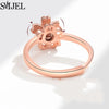 Cute Happy Cat Fidget Spinner Rings Rotate Freely for Women Metal Copper Knuckle Ring Wedding Jewelry - Image 3