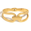 316L Stainless Steel Hollow Oval Chain Cuff Bracelet Bangle For Women Men Simple Gold Plated Stackable Jewelry - Image 7