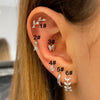 Cartilage Stainless Steel Stud Women's Earrings Septum Piercing Zircon Butterfly Ear Hoop Lobe Tragus helix Jewelry - Image 2