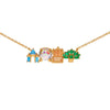 Colored Zircon Inlaid Amusement Park Pendant Necklace Cute Sweet Design Versatile Jewelry Accessory - Image 8