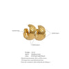Stainless Steel Stripe C Shape Huggie Earrings for All Occasions Versatile Minimalist Stylish Jewelry - Image 6
