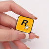1 Piece of Orange R-star Geometric Creative Brooch, Clothing Accessories, Collar Pin, Metal Badge, Versatile Collar Pin - Image 1