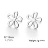 Cute Flower Sakura Stud Earrings for Women Stainless Steel Piercing Earrings Jewelry Birthday Valentine Gift - Image 8