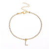Creative Initial Letter Alphabet Pendant Rhinestone Shiny Beach Anklet Chain Foot Jewelry Ankle Bracelets for Women Boho - Image 22