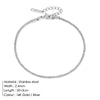 Elegant Office Chic Adjustable Twisted Chain Stainless Steel Anklet Silver Color Female Work Dating Statement - Image 7