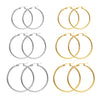 Gold Color Stainless Steel Hoop Earrings For Women Men Big/Small Circle Round Ear Jewelry Inoxidable - Image 3