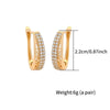Gold Plated Zircon Hoop Earrings for Women Jewelry XP - Image 14