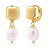 Eavva Women Pearl Dangle Earrings Gold Plated Hoops Fresh Water Pearl Earring With Silver Post Jewelry - Image 14