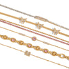 Color Shiny Cubic Zirconia Chain Bracelet Bangle Stainless Steel Women Wrist Jewelry - Image 1