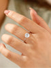 Silver Round Zircon Ring For Women Engagement Wedding Jewelry - Image 4