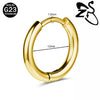 ZS Titanium 1 PC 18G Hoop Earrings Women Men Zircon Round Earrings D Shape 3 Colors Helix Cartilage Piercings Jewelry - Image 24