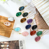 1pc Stone Irregular Pendant Necklace Pink Crystal Amethyst Tiger Eye Necklace Pendant for Women Couple Jewelry Gift - Image 2