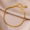 Stainless Steel Chain Anklets for Women Accessories Gold Color Ankle Bracelet Anklet Summer Beach Boho Jewelry Gift - Image 1