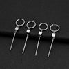 Gothic Jewelry Cross Star Drop Earrings Punk Charms Stitching Rivet Earrings for Women Korean Accessories - Image 1