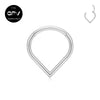 316L Medical Stainless Steel Drop Nose Ring Punk Earrings Men's And Women's Piercing Jewelry Love Heart Septum Ring - Image 9