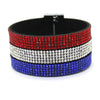 Xqni Colorful Crystal Bracelet Bangles Rhinestone Wide Wrap Charm Women Nation Flag Bracelet Cuff Bracelet Wristband Jewelry - Image 9