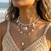 3pcs/set Bohemian Pearl Starfish Pendant Necklace for Women Irregular Blue Stone Beads Link Chain Beach Party Jewelry - Image 6
