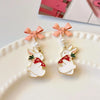 Kawaii Clip on Earrings No Piercing Cute Cat Butterfly Bunny Asymmetric Ear Clips Pink Sweet Sakura Style Ear Jewelry for Women - Image 13