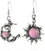 Boho Sun Moon Drop Earrings Round Crystal Bohemia Women Earring Asymmetrical Antiqued Female Boho Jewelry Gift - Image 13