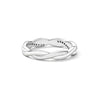 Silver Simple Twisted Rope Ring, Gold Plated Cubic Zirconia Eternity Band Stackable for Women Engagement - Image 14