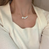 Wedding Party Jewelry Vintage Pearl Choker Necklace For Women Elegant White Imitation Heart Shape Pearl Necklaces - Image 8