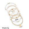 Five-Piece Resin Bead Bracelet Set with Round Charms and Elastic Bands - Image 19