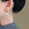 Resin Transparent Round Ball Pendant Earring Hooks Korean Jewelry For Girls Women's Versatile Accessory - Image 2
