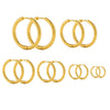 Stainless Steel Hoop Earrings Set 10 Pieces 8mm to 20mm - Image 5