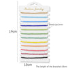 12Pcs/Set Colorful Stone Bracelets Adjustable Rope Braided Bracelet Handmade Bohemia Bracelets with Cards - Image 30