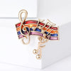 Rhinestone Butterfly Pins for Women Unisex Shiny Glass Musical Note Brooches Event Party Backpack Decoration Clothes Accessories - Image 20