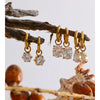 Stainless Steel Charm Cubic Zirconia Drop Daily Bling Earrings for Women Jewelry - Image 4