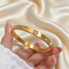 Gold Plated Stainless Steel Bangle Bracelet for Women Jewelry Accessory Mother's Day Gift - Image 11