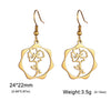 Birth Flowers Dangle Earrings Stainless Steel Gold Color Daisy Rose Snowdrop Women's Floral Earring Jewelry Birthday Gift - Image 25