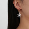 Stainless Steel Earrings Snowflakes Pendants Hoop Earrings Winter Charms Drop Earrings For Women Jewelry Party Gifts - Image 1