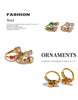 Delicate Cubic Zirconia Heart Stainless Steel Gold Color Adjustable Open Ring Chic Charm Jewelry - Image 17