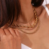Minimalist Basic Gold Color Twisted Rope Chain Choker Necklaces For Women Stainless Steel Jewelry Gold Necklace - Image 6