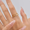 Simple Stainless Steel 1mm/3mm Thin Ring Gold Color Stackable Finger Rings Minimalist Jewelry for Women - Image 1