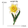 12 Birthday Flower Brooches For Women Unisex Beautiful Enamel Flowers Party Casual Brooch Pins Jewelry Gifts - Image 8