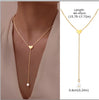 Stainless Steel Lariat Necklace Gold Plated, Dainty Long Necklace Laryered Necklaces For Women Girls, Y Shape Drop Pendant - Image 23