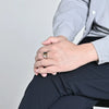 Vintage Stainless Steel Tigers Eye Balck Stone Signet Ring for Men - Image 2