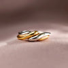 Two Tone Twist Finger Ring for Women Modern Female Metal Rings Daily Wear Versatile Accessories Jewelry - Image 4