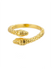 316L Gold Plated Stainless Steel Snake Rings For Women Men Open Adjustable Ring Vintage Gothic Aesthetic Jewelry - Image 14