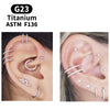 18G/16G Women's Round Earrings Titanium Nose Ring Hinge Clicker Open Diaphragm Nose Ring Lady Piercing Jewelry - Image 6
