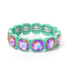 Colorful 15mm Crystal Elastic Bracelet Enamel Stretch Rhinestone Bangle Tile Bead Bracelet for Women Jewelry - Image 23