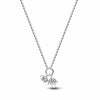 Silver Four-Leaf Clover Butterfly Star Moon Heart Key Necklace fit Women Jewelry Valentine's Day Gift - Image 28