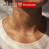 10PCS Bead Chain Stainless Steel Chain Choker Necklace Women Chain Necklace Sets for Women Gift - Image 1