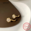 Baby Princess Silver Shiny Zircon Sweet Snowflake Hoop Earring For Girl Child Wome Beautiful Aros Huggies Earring Jewelry - Image 6