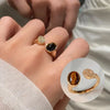 Geometric Open Ring with Contrasting Clear Stone Details - Image 12