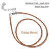 2 mm Stone Bead Necklace with 40 cm Chain and Multiple Color Options - Image 11